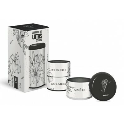 Lata Porta Joias Floral