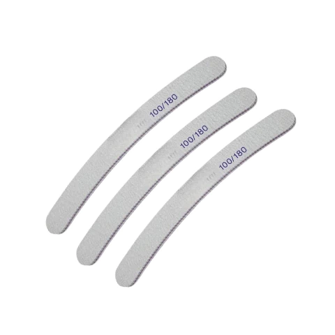 Kit 3 Lixas de Unha Banana 100/180 Profissional - Cinza
