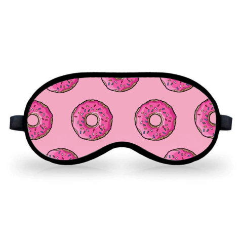 Mascara para Dormir Tapa Olhos Donuts Rosa