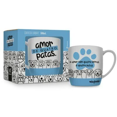 Caneca de Porcelana 300ML Amor de quatro patas Dog