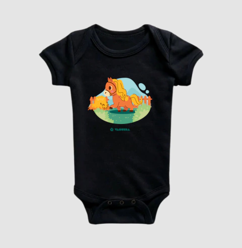 Body Infantil Estampa Cavalo Baby
