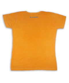 Camiseta de algodão estonada feminina com estampa paixão por vaquejada.