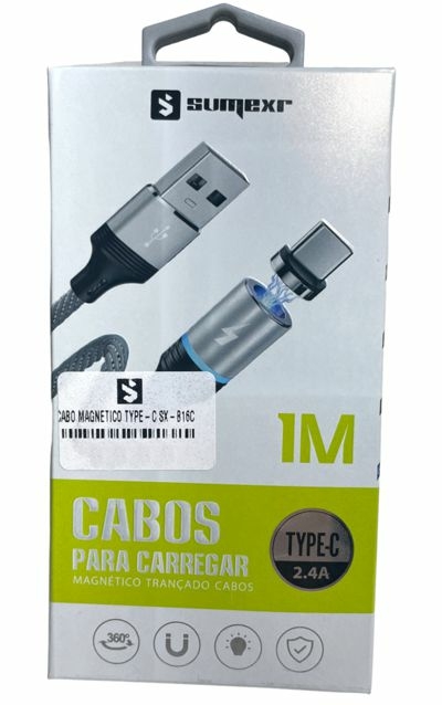Cabo USB-Type-C Magnético Sumexr SX-B16C