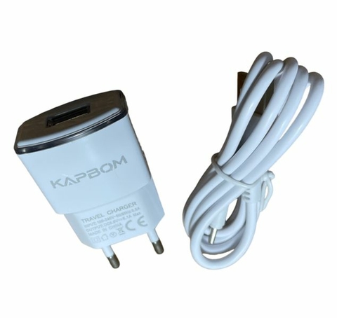 Carregador USB + Cabo Tipo-C Kapbom KA-5601-TY