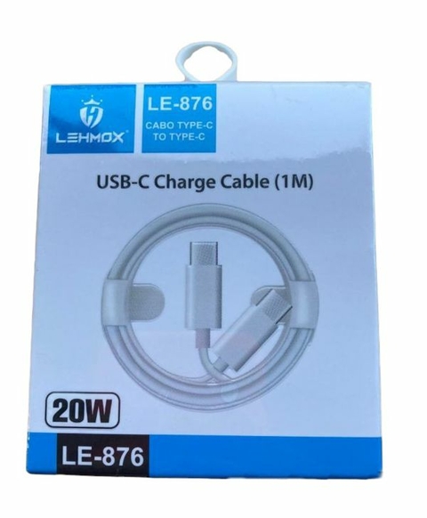 Cabo USB Tipo-C/Tipo-C 1m Lehmox LE-876