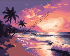 PLAYA CON ATARDECER - comprar en línea