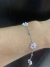Pulseira Bolinha Inox Flor Cristal - Prin Acessórios Inox