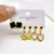 CARTELA TRIO BRINCOS AÇO INOXIDÁVEL CORAÇÃO PEROLADO - DOURADO - comprar online