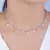 Choker de aço inox, 17 mini Corações 37 cm