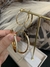Argola Aço Inox Dourado Cravejada Strass