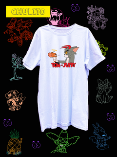 REMERA TOM Y JERRY DIABLO