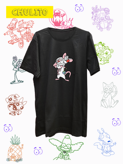REMERA PINKY Y CEREBRO ABRAZO - tienda online