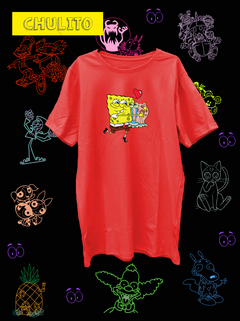 Imagen de REMERA BOB ESPONJA ABRAZO GARY