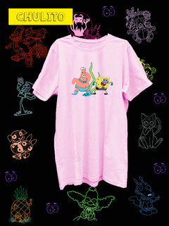 REMERA BOB ESPONJA Y PATRICIO SUPER