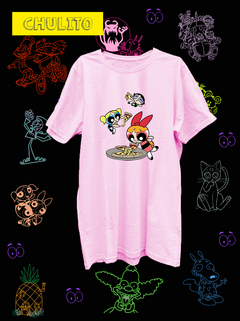 REMERA CHICAS SUPERPODEROSAS PIZZA - comprar online
