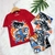 Remera "Goku" con estampa luminosa