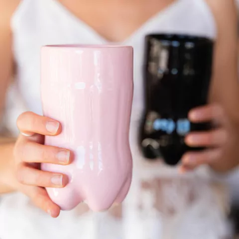 Vaso fernetero de ceramica