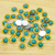 Imagem do Chaton Redondo Pet Glamour G 16mm x 16mm 50und - Borda Dourada