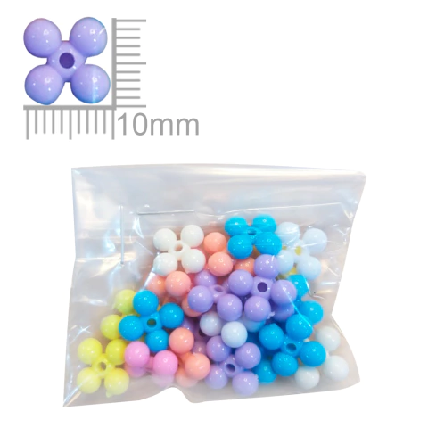 Conta Flor para Penteado cores diversas - 1PCT/50und