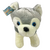Bichinho De Pelúcia 45 Cm Dog Rusk Fofo Cinza
