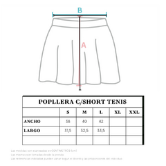 Pollera c/short Ace - tienda online