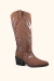 Bota Western Country Texana Cano Longo Camurça Bico Fino - comprar online