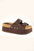 Sandalia Plataforma Tamanco Boho Chic Metais Madeira Hashem - loja online