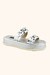 Sandalia Rasteira Flat Plataforma Papete Correntes Slide