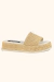 Sandália Flat Trama Natural Detalhe Metal Papete Tamanco - comprar online