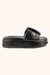 Sandália Flatform Tamanco Flat Plataforma Tratorado Brilho