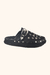 Mule Loafer Bico Redondo Papete Feminino Mocassim Metais - comprar online