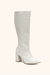 Bota Cano Longo Crocodilo Coloridas Salto Bloco Grosso Rosa - comprar online