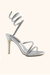 Sandália Salto Fino Espiral Tendencia Luxo Cobra Peep Toe