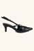 Sandalia Scarpin Salto Baixo Slingback Verniz Bico Fino na internet