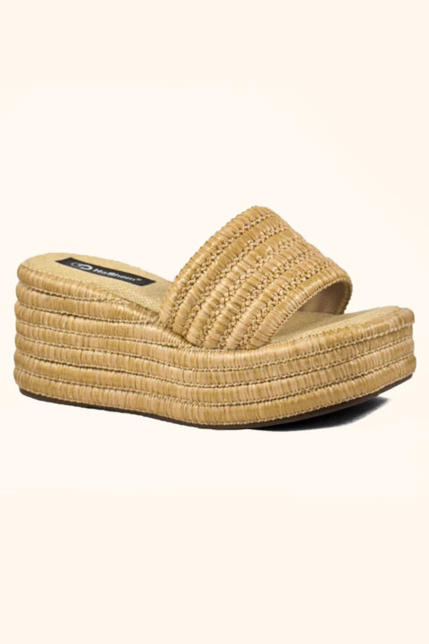 Tamanco Feminino Palha Slide Tramado Natual Verão Leve - comprar online