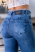 CALÇA CÓS DESFIADO STRASS LATERAL - Rooster Jeans