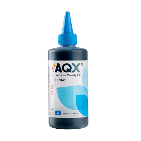 Tinta Epson alternativa 250ml marca AQX Cyan - comprar online
