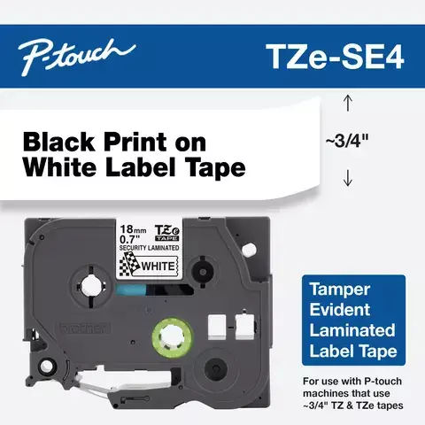 Brother TZeSE4 CINTA DE SEGURIDAD 18 MM - comprar online