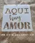 Stencil 15x15 Aquí hay amor - comprar online