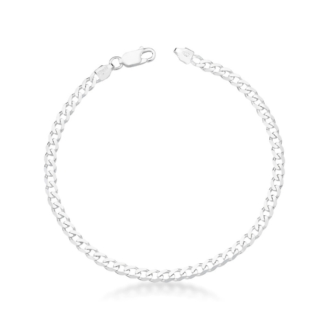 Pulseira de Prata Masculina Elos Grumet 21cm - 3mm