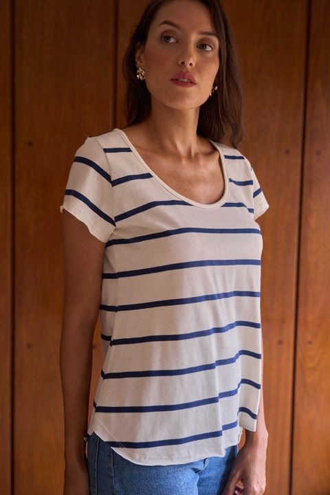 Remera Hortensia rayada - comprar online