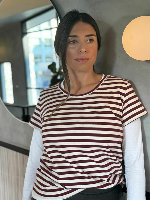 Remera Estonia rayada interlock - comprar online