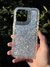 iPhone 15 Pro Max Acrilica Full Brillos Plateados - comprar online