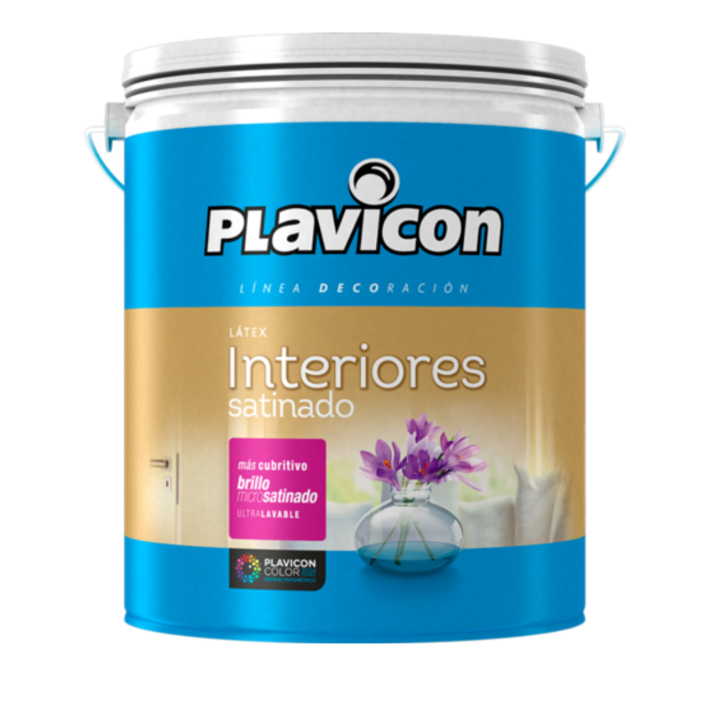 Pintura látex interior satinado - plavicon