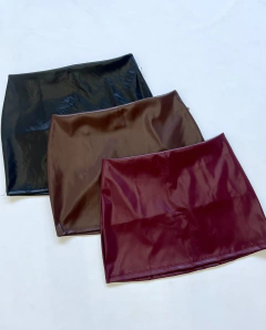 Mini de cuerina con cierre - tienda online