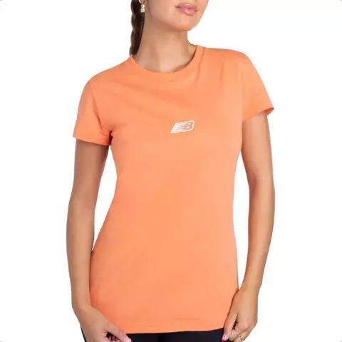 Remera New Balance Essentials Tee Naranja