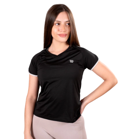 Camiseta Wilson Padel VIII Preta/Cinza - comprar online