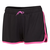 Short Flash Microfibra Negro/Fucsia