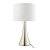 Abajur Turret 36,5xØ20cm Metal e Tecido Níquel e Branco - Casual Light Studioluce QAB1069-BR