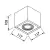 Plafon de Sobrepor Box Quadrado Dicroica PAR16 11,7x11,7x10,5cm Alumínio Branco - Newline IN40121 na internet